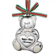 Newbridge Silverware Teddy Bear First Christmas Hanging Decoration